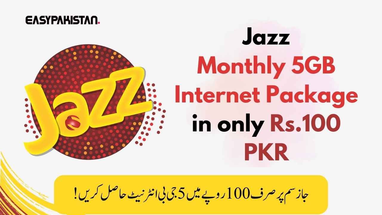 jazz 5gb monthly internet package